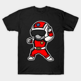 Red Flash Choushinsei Flashman Super Sentai Chibi Kawaii Style T-Shirt